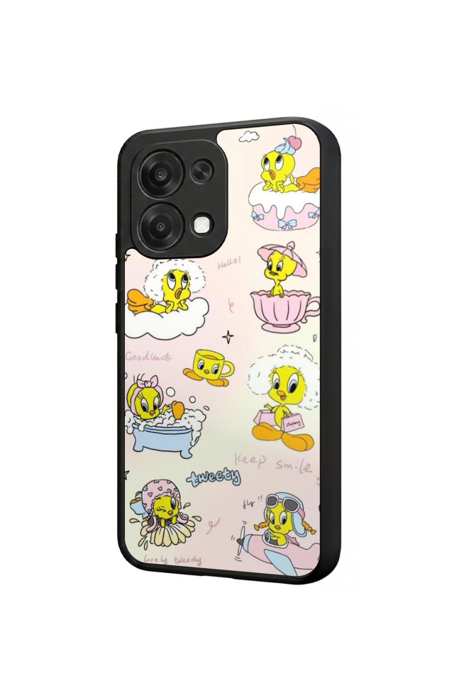 Oppo A6 Pro Uyumlu Tweety Tasarımlı Glossy Premium Kılıf