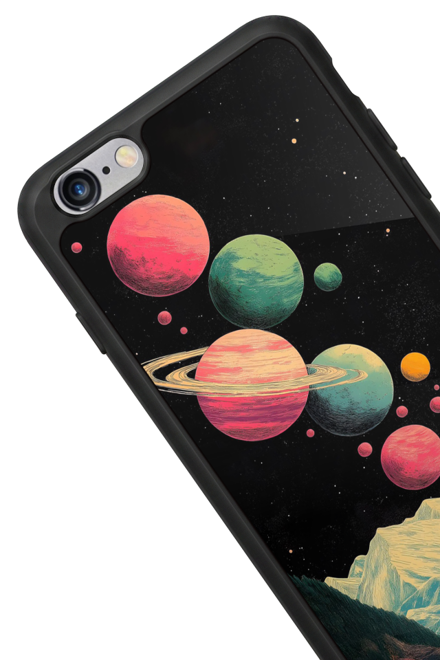 iPhone 6s Plus Uyumlu Uzay Tasarımlı Glossy Premium Kılıf