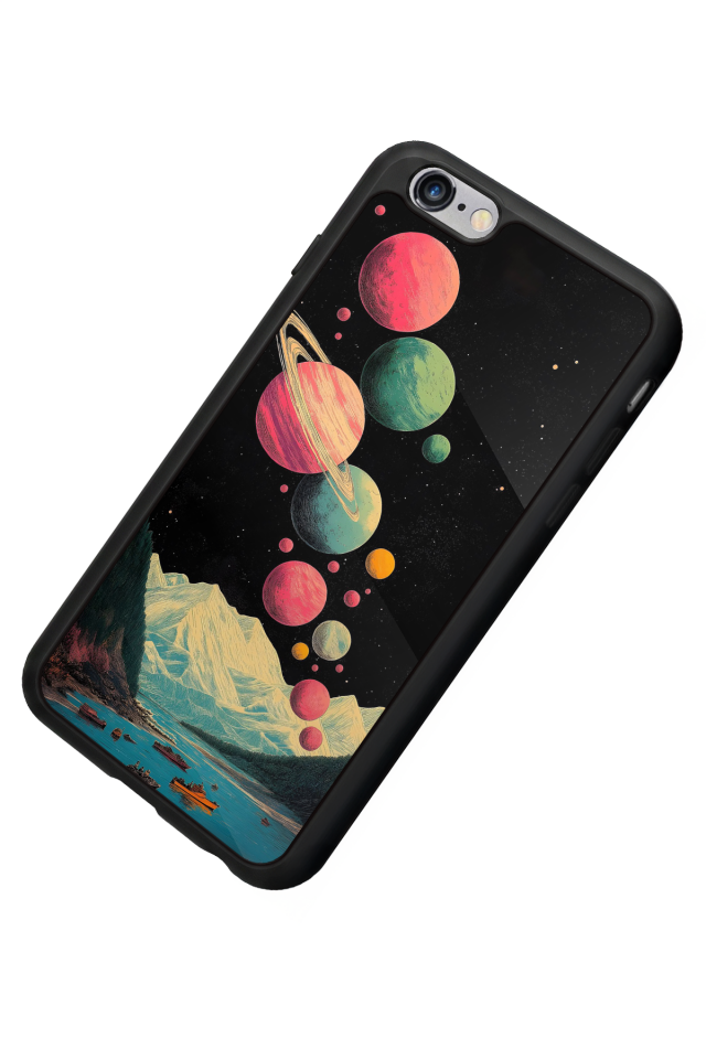 iPhone 6s Plus Uyumlu Uzay Tasarımlı Glossy Premium Kılıf