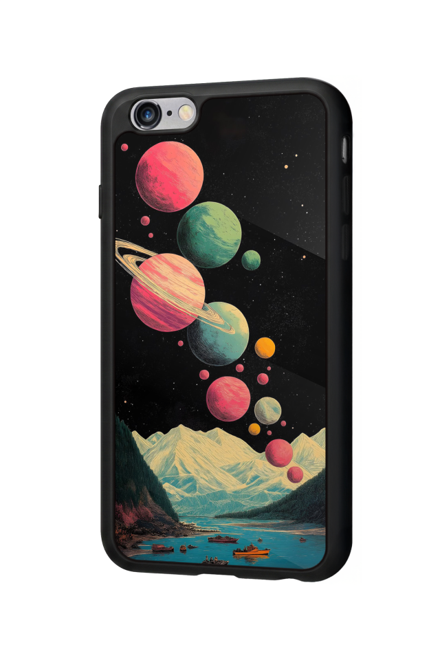 iPhone 6s Plus Uyumlu Uzay Tasarımlı Glossy Premium Kılıf