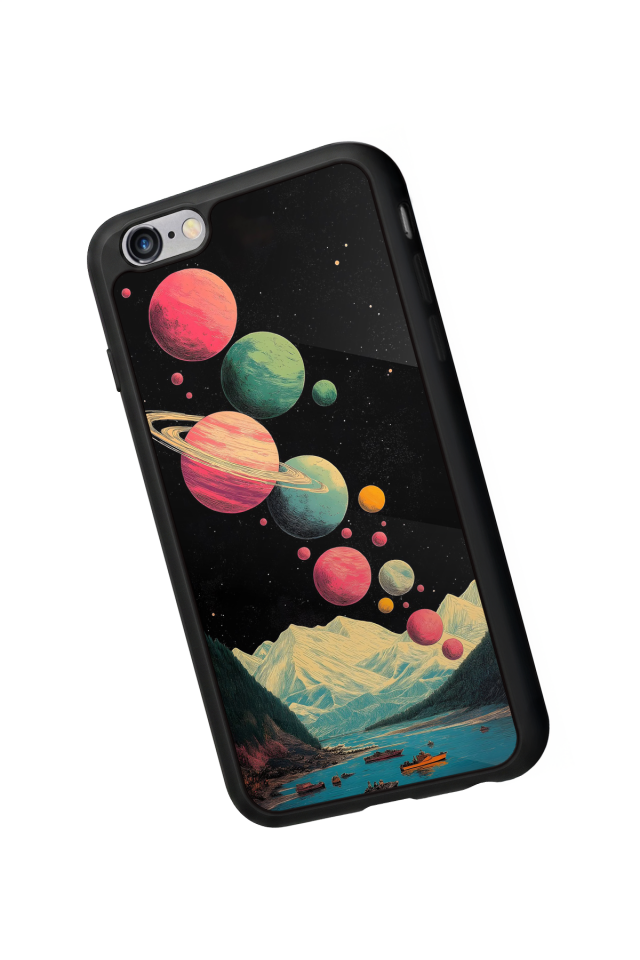 iPhone 6s Plus Uyumlu Uzay Tasarımlı Glossy Premium Kılıf