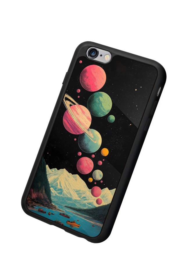 iPhone 6s Plus Uyumlu Uzay Tasarımlı Glossy Premium Kılıf