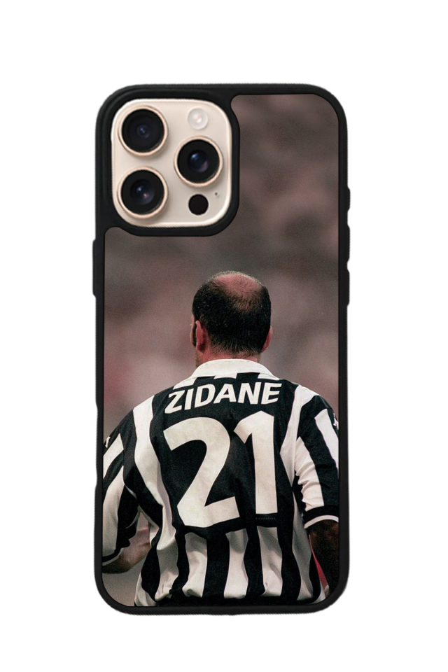 iPhone 16 Pro Max Uyumlu Zidane Tasarımlı Glossy Premium Kılıf