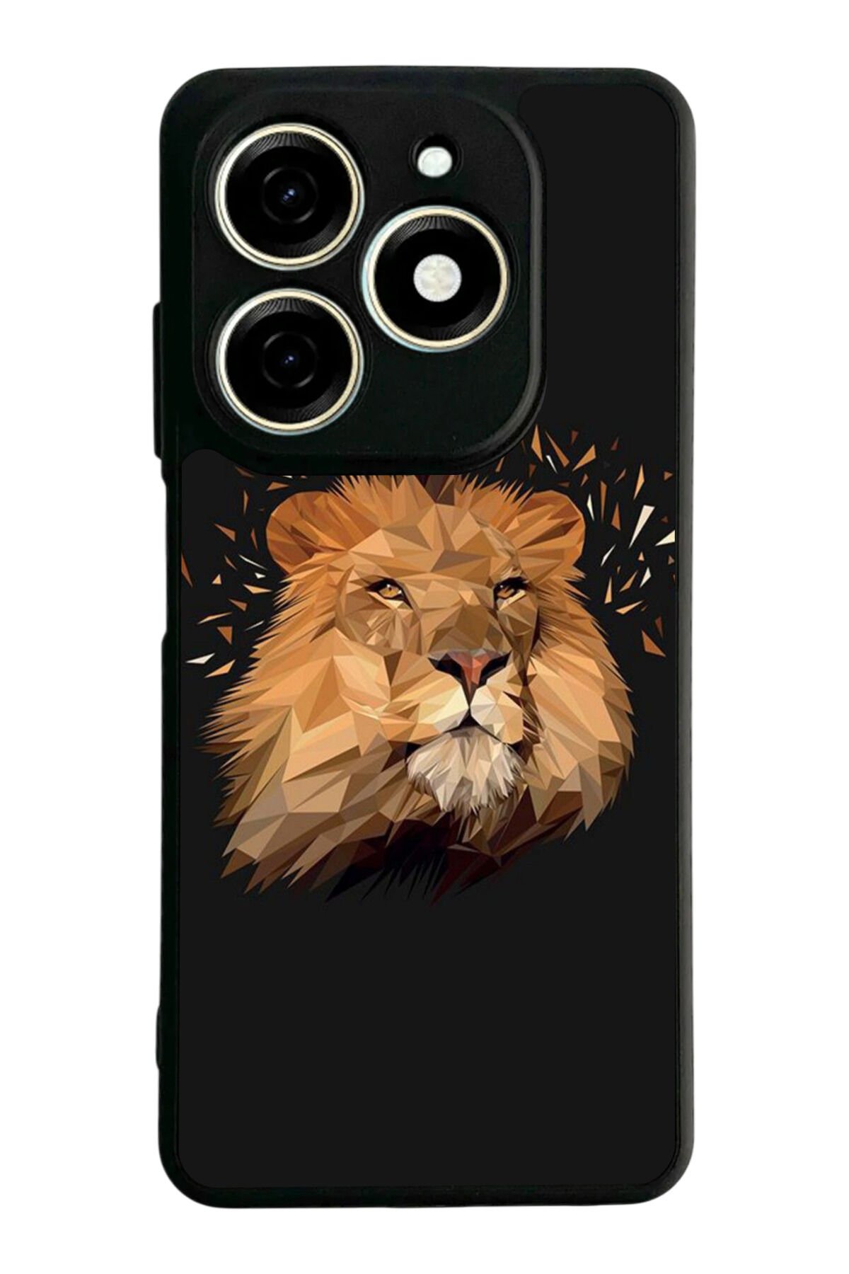 Tecno Spark 20/20C Uyumlu Aslan Tasarımlı Glossy Premium Kılıf