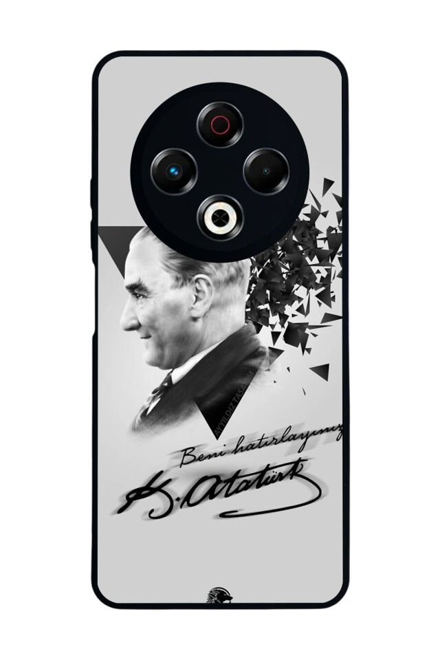 Tecno Spark 30 Uyumlu Mustafa Kemal Ataturk Tasarımlı Glossy Premium Kılıf