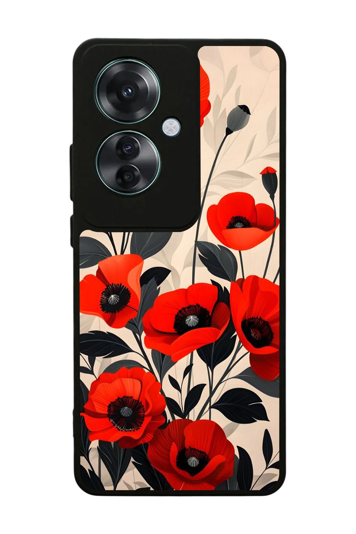 Oppo Reno 11F Uyumlu Floral Tasarımlı Glossy Premium Kılıf