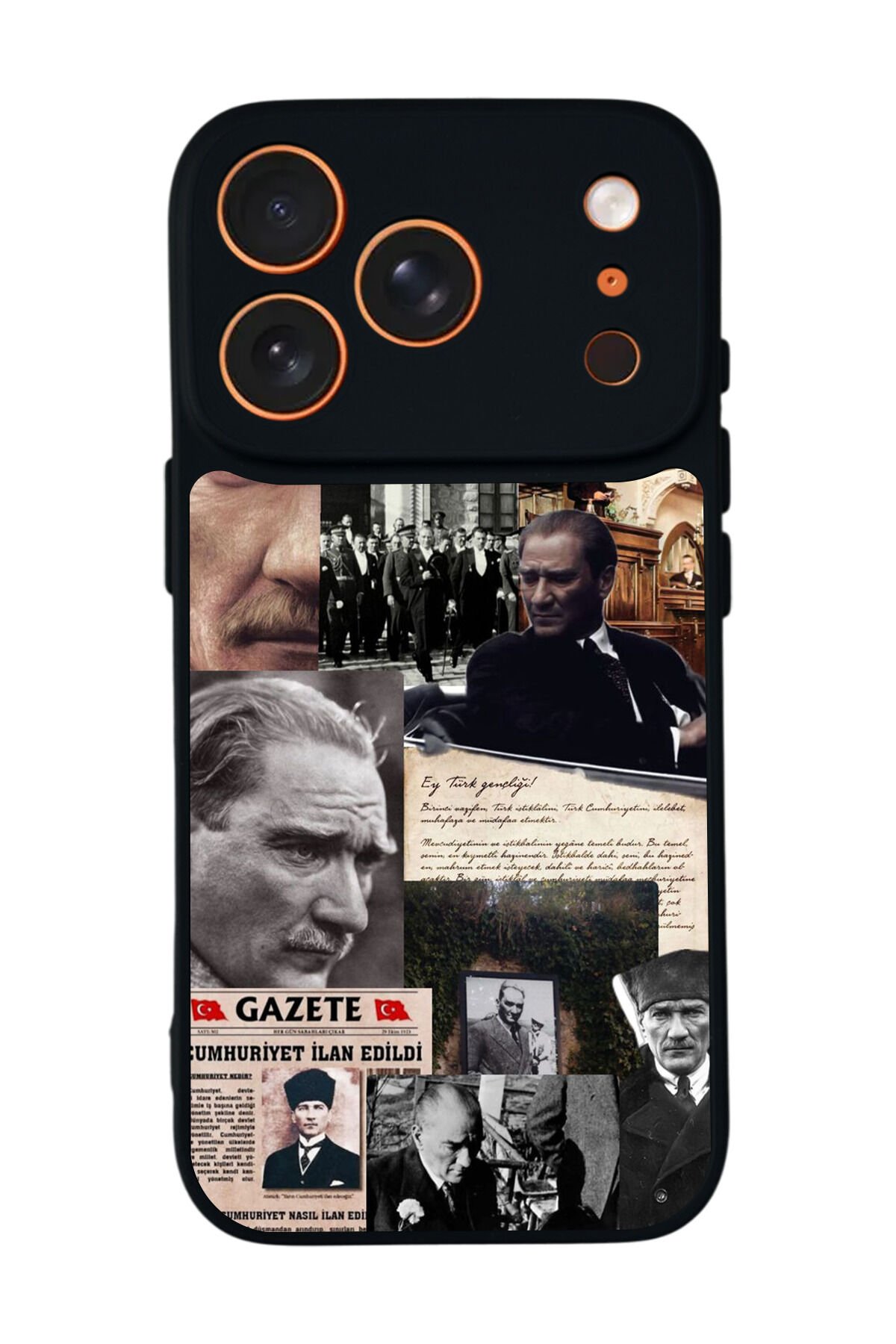 iPhone 17 Pro Max Uyumlu Mustafa Kemal Ataturk Tasarımlı Glossy Premium Kılıf