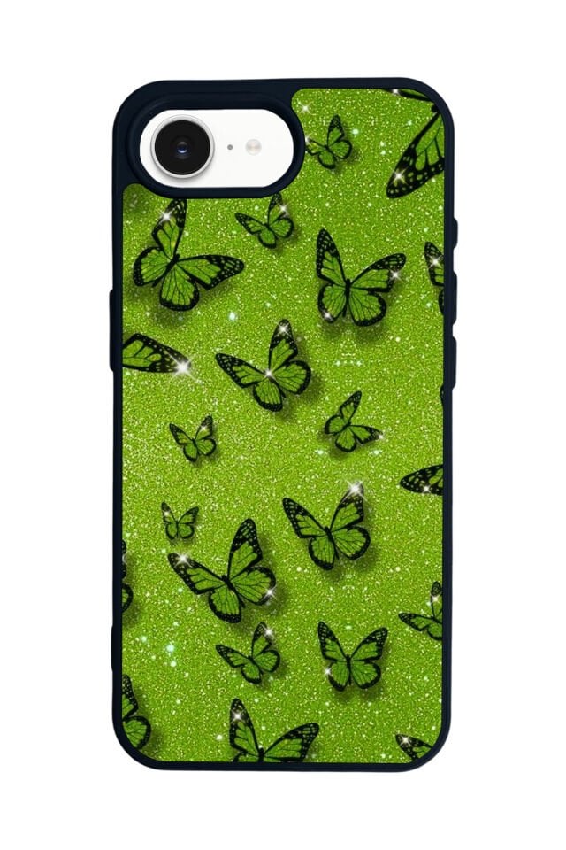 iPhone 16E Uyumlu Kelebek Tasarımlı Glossy Premium Kılıf