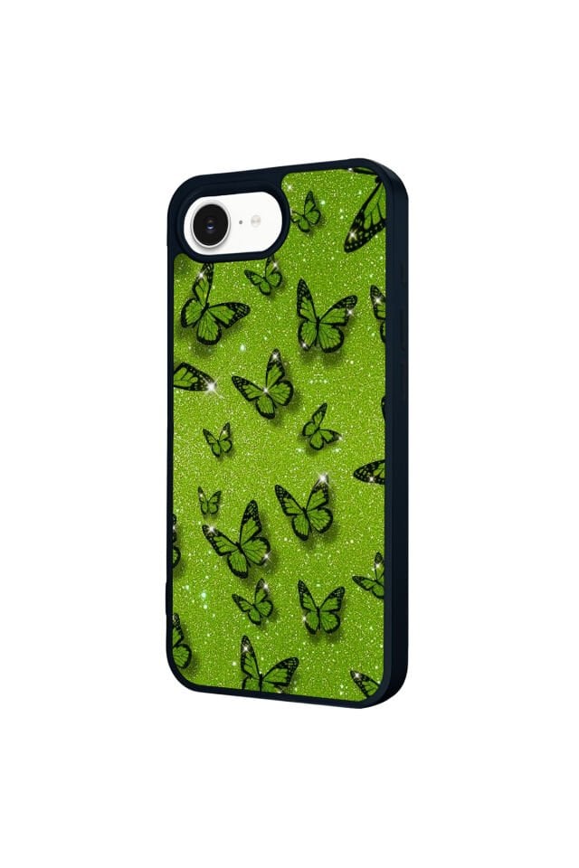 iPhone 16E Uyumlu Kelebek Tasarımlı Glossy Premium Kılıf
