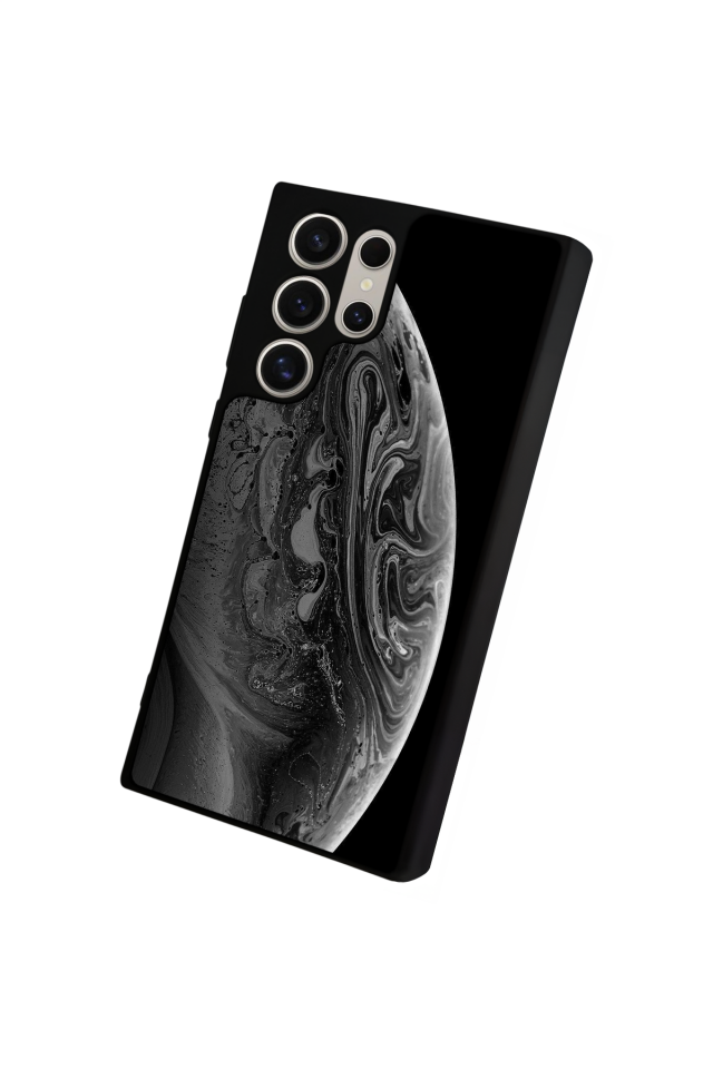 Samsung Galaxy S24 Ultra Uyumlu Ay Tasarımlı Glossy Premium Kılıf