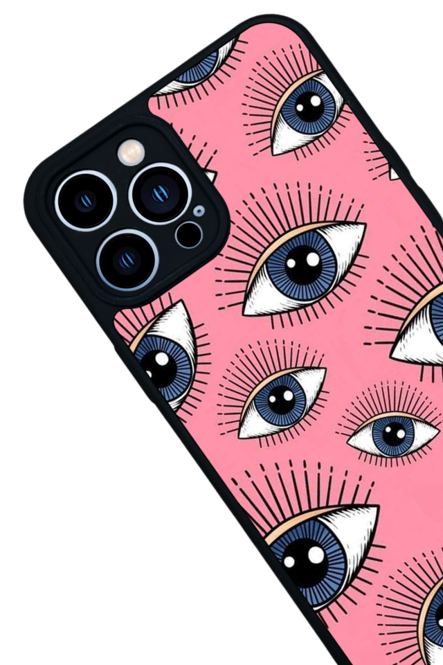 iPhone 13 Pro Max Uyumlu Göz Tasarımlı Glossy Premium Kılıf