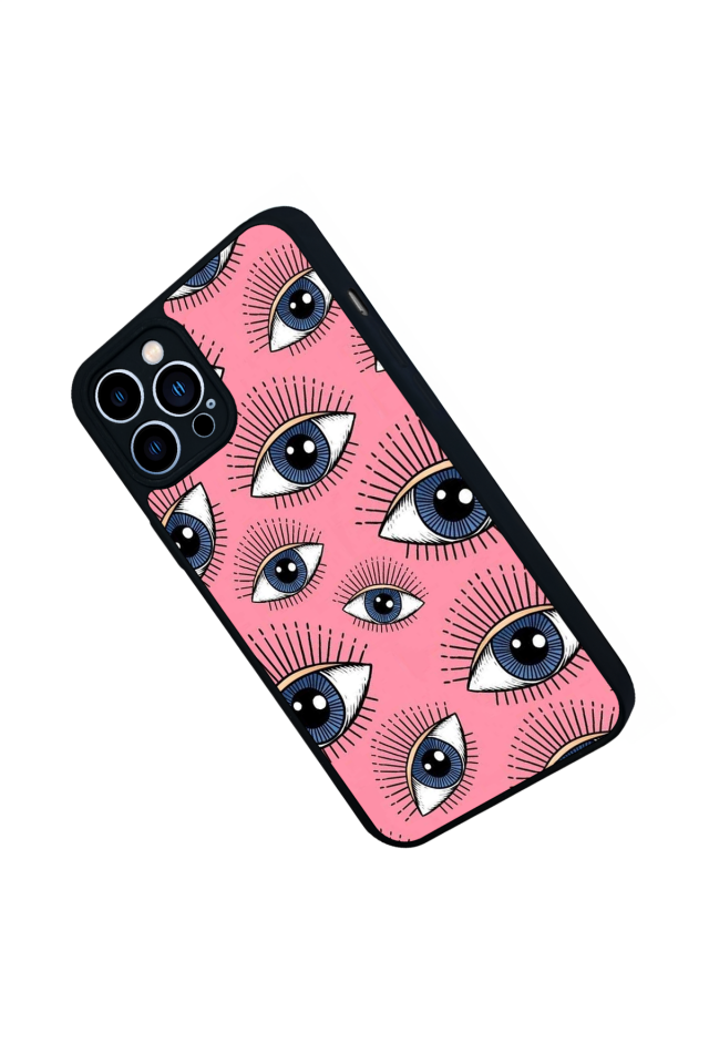 iPhone 13 Pro Max Uyumlu Göz Tasarımlı Glossy Premium Kılıf