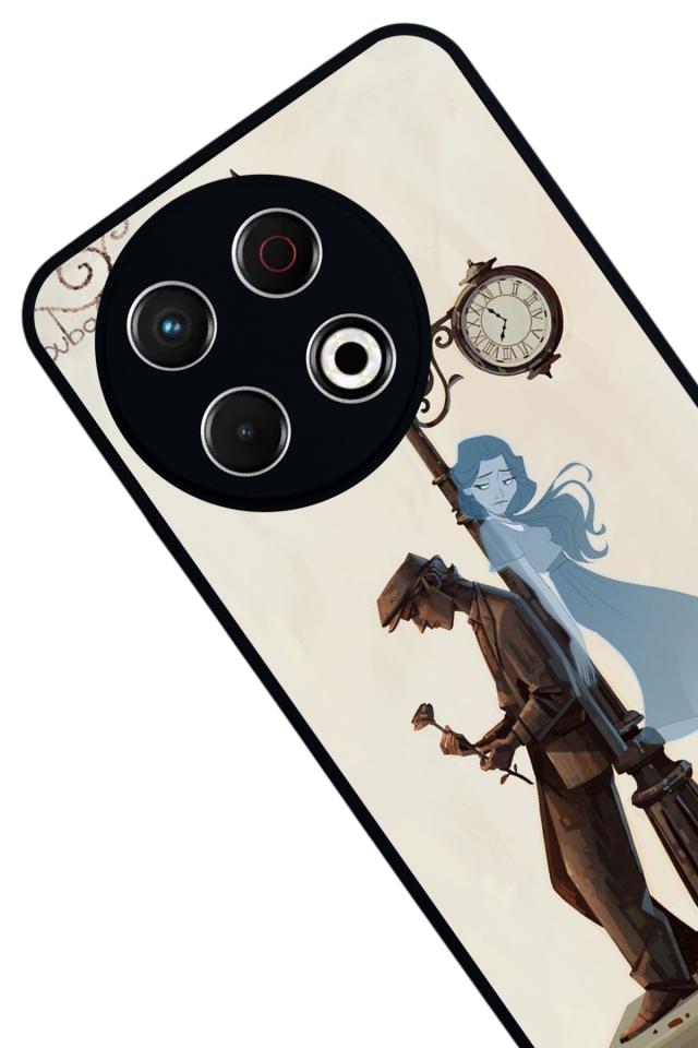 Tecno Spark 30 Pro Uyumlu  Kalp Love Tasarımlı Glossy Premium Kılıf