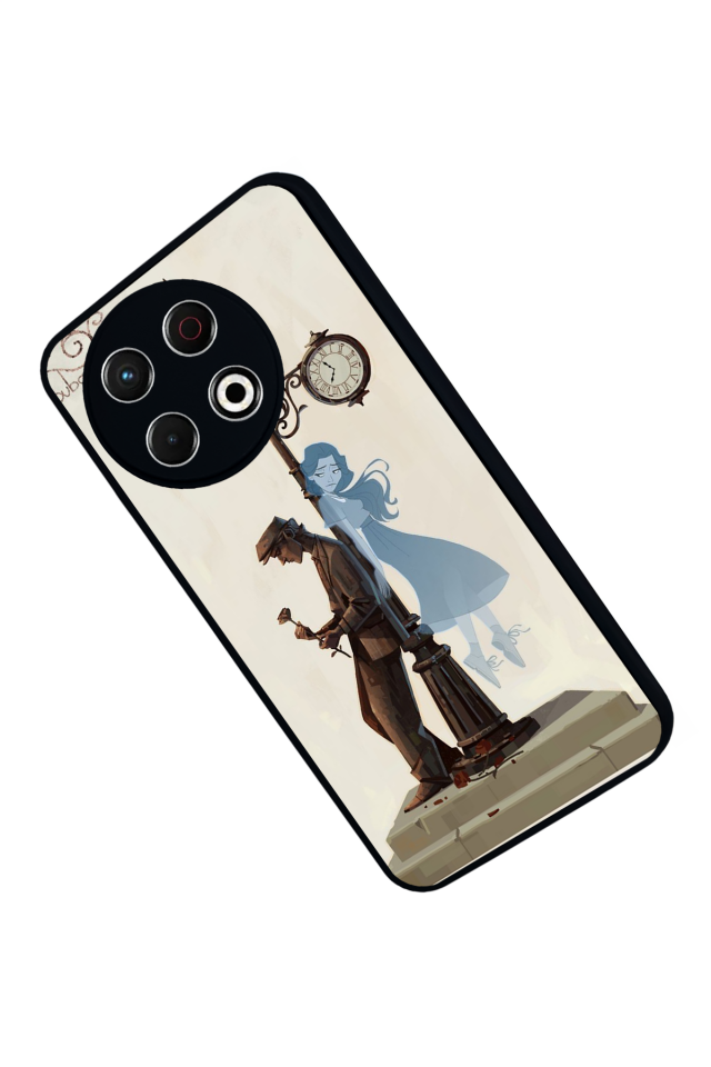 Tecno Spark 30 Pro Uyumlu  Kalp Love Tasarımlı Glossy Premium Kılıf