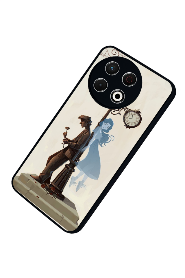 Tecno Spark 30 Pro Uyumlu  Kalp Love Tasarımlı Glossy Premium Kılıf