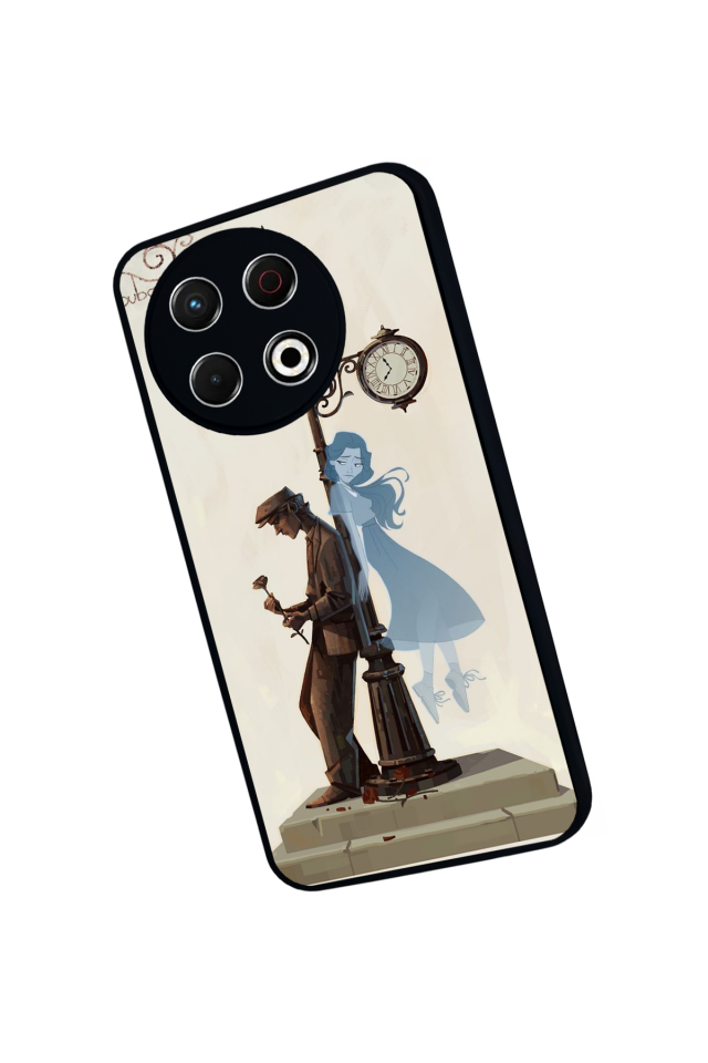 Tecno Spark 30 Pro Uyumlu  Kalp Love Tasarımlı Glossy Premium Kılıf