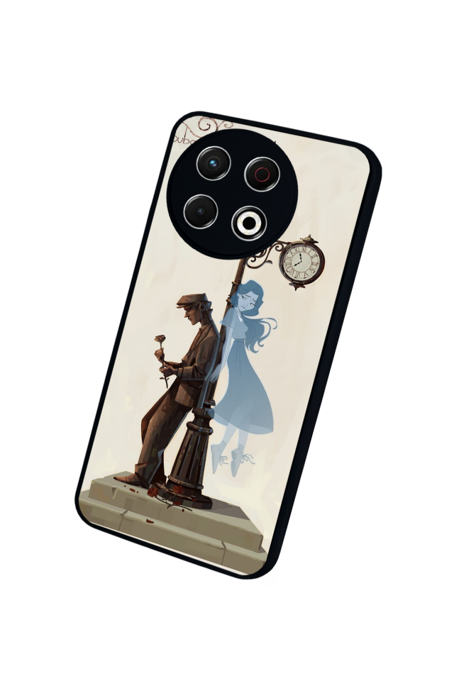 Tecno Spark 30 Pro Uyumlu  Kalp Love Tasarımlı Glossy Premium Kılıf