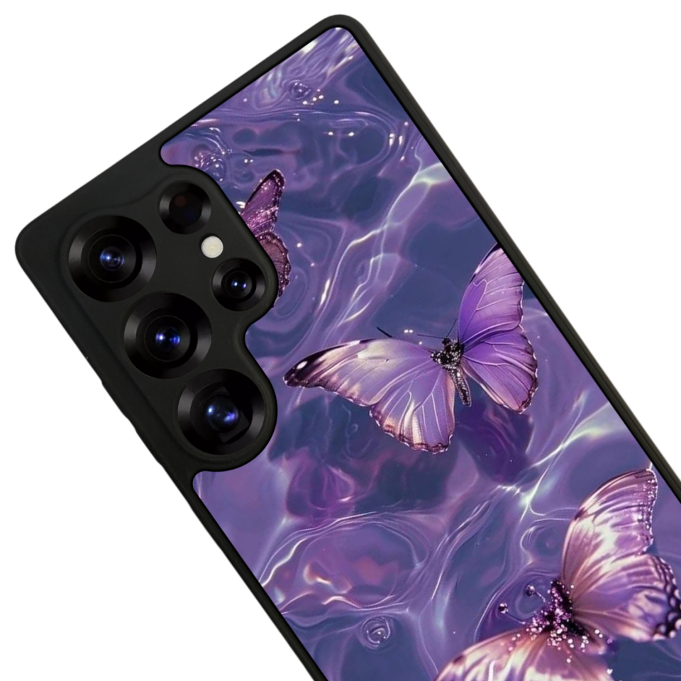Samsung Galaxy S25 Ultra Uyumlu Kelebek Tasarımlı Glossy Premium Kılıf
