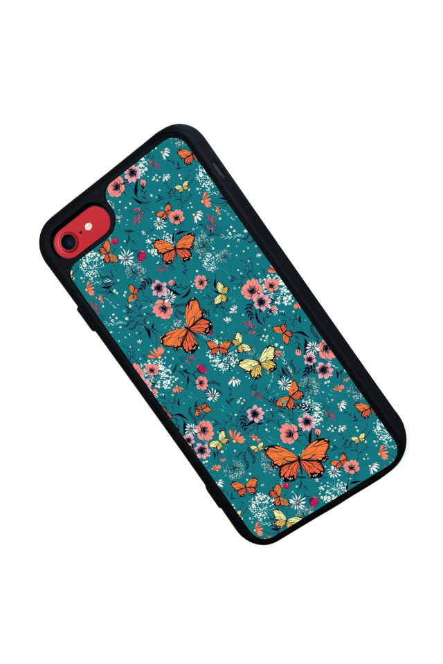 iPhone 8 Uyumlu Kelebek Tasarımlı Glossy Premium Kılıf