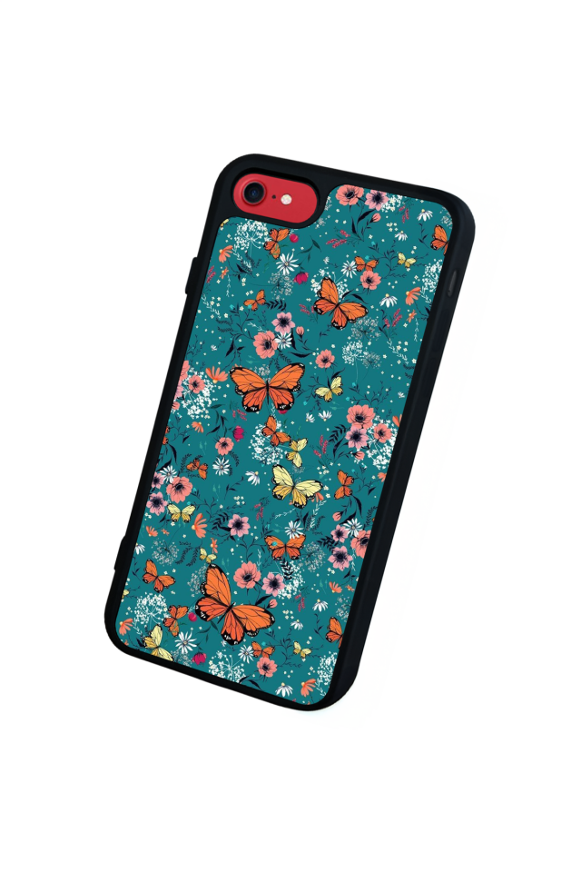 iPhone 8 Uyumlu Kelebek Tasarımlı Glossy Premium Kılıf