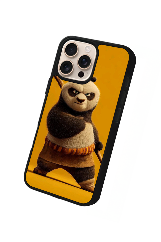 iPhone 14 Pro Max Uyumlu Kung Fu Panda Tasarımlı Glossy Premium Kılıf