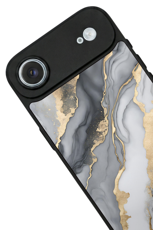 iPhone 17 Air Uyumlu Mermer Marble Tasarımlı Glossy Premium Kılıf