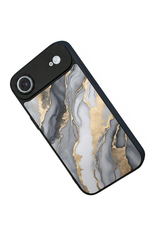 iPhone 17 Air Uyumlu Mermer Marble Tasarımlı Glossy Premium Kılıf