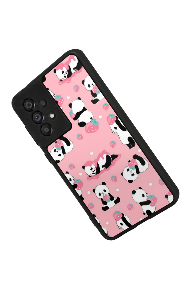 Samsung Galaxy A73 Uyumlu Panda Tasarımlı Glossy Premium Kılıf