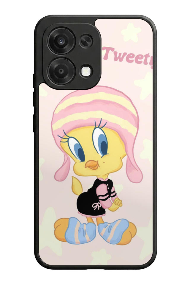 Oppo A6 Pro Uyumlu Tweety Tasarımlı Glossy Premium Kılıf