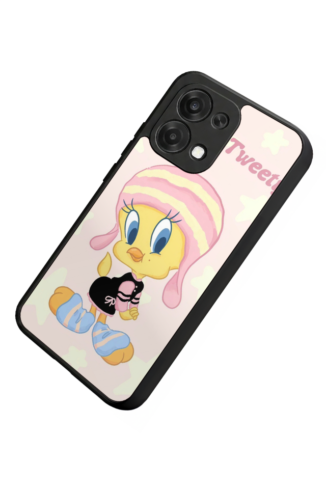 Oppo A6 Pro Uyumlu Tweety Tasarımlı Glossy Premium Kılıf