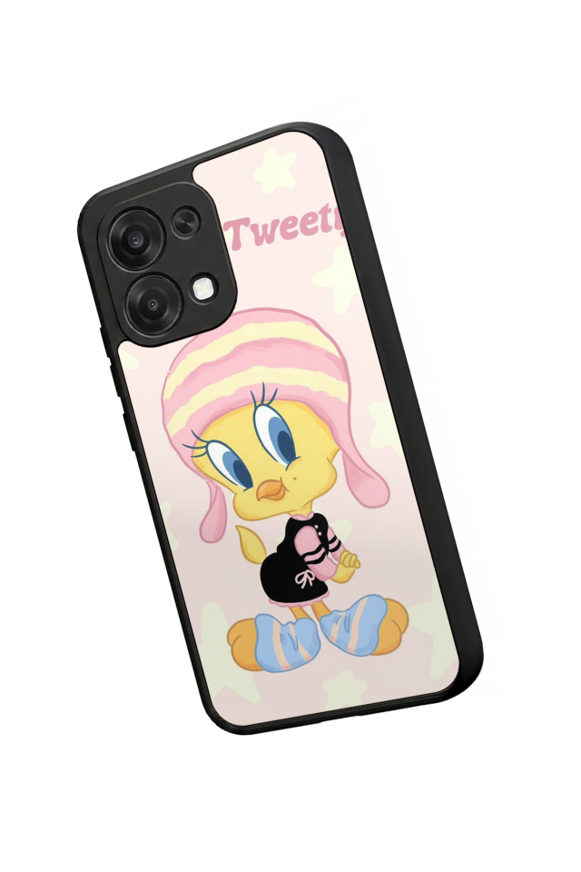 Oppo A6 Pro Uyumlu Tweety Tasarımlı Glossy Premium Kılıf