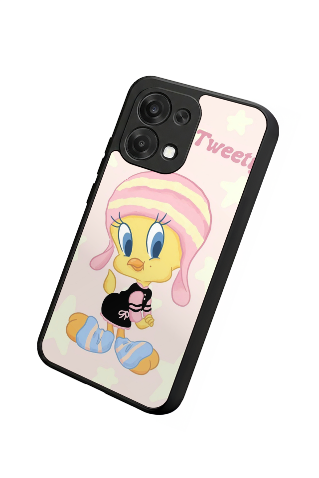 Oppo A6 Pro Uyumlu Tweety Tasarımlı Glossy Premium Kılıf
