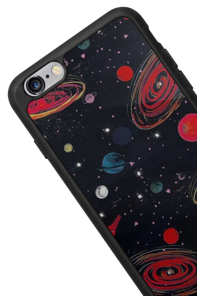 iPhone 6s Plus Uyumlu Uzay Tasarımlı Glossy Premium Kılıf
