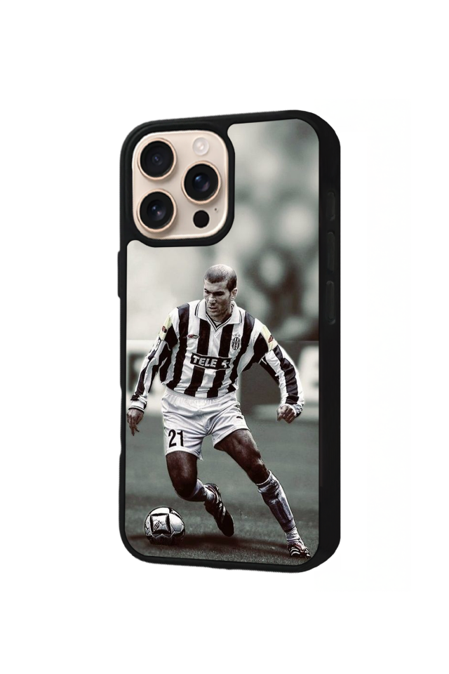 iPhone 16 Pro Max Uyumlu Zidane Tasarımlı Glossy Premium Kılıf
