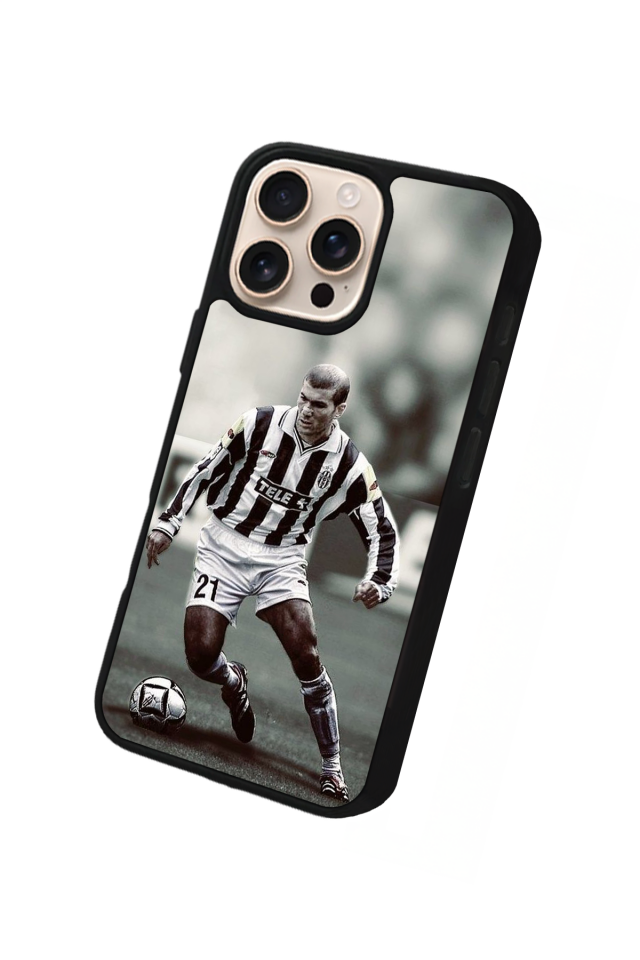 iPhone 16 Pro Max Uyumlu Zidane Tasarımlı Glossy Premium Kılıf