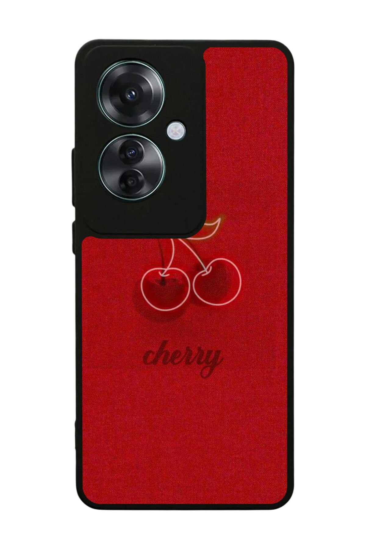 Oppo Reno 11F Uyumlu Kiraz Tasarımlı Glossy Premium Kılıf