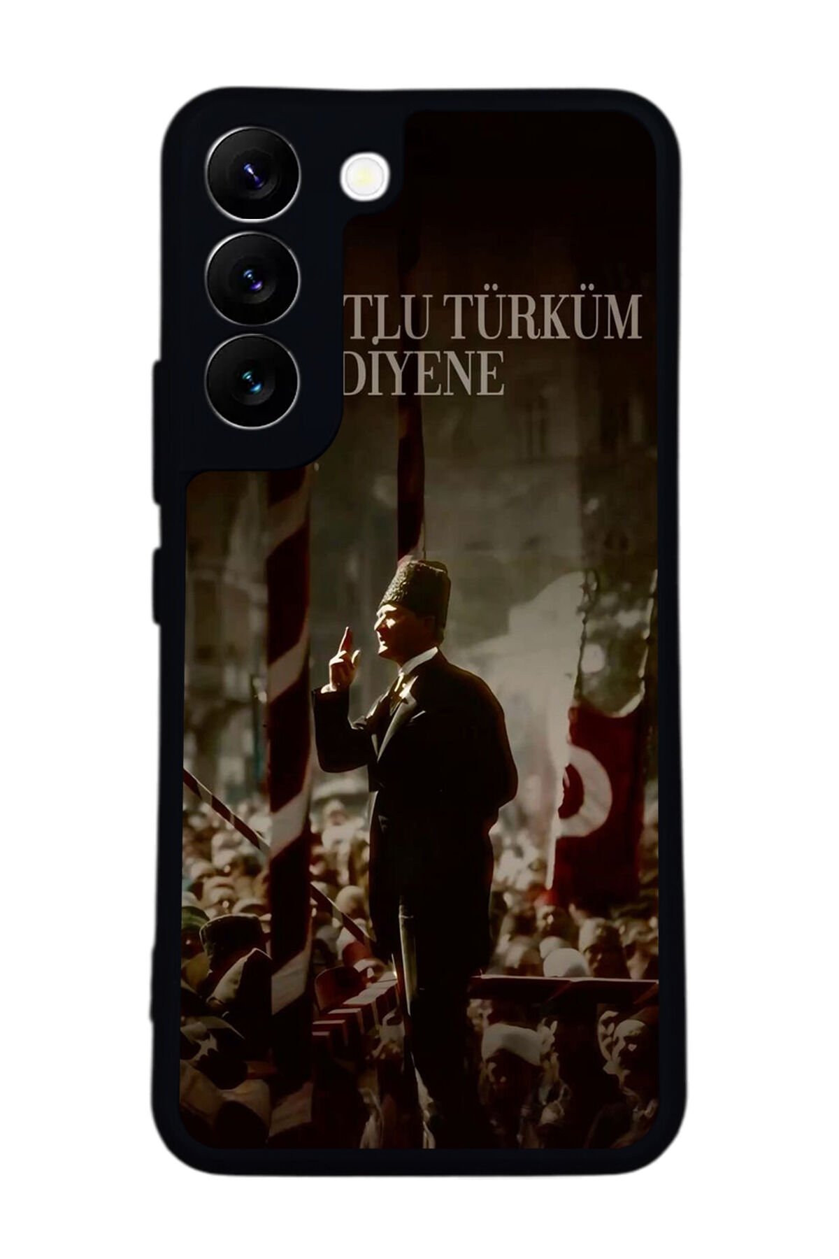 Samsung Galaxy S22 Uyumlu Mustafa Kemal Ataturk Tasarımlı Glossy Premium Kılıf