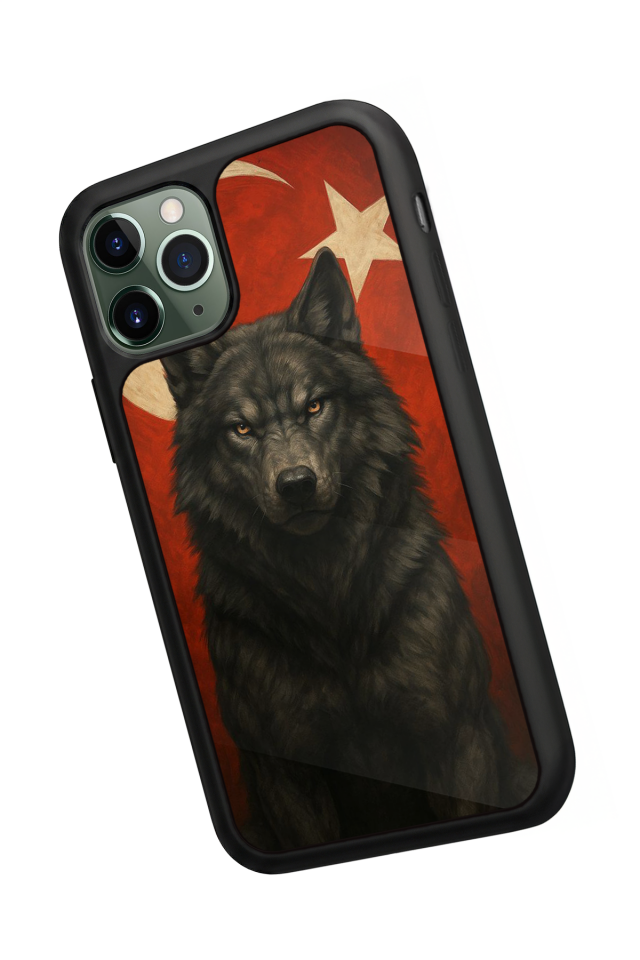 iPhone 11 Pro Uyumlu Bozkurt Tasarımlı Glossy Premium Kılıf