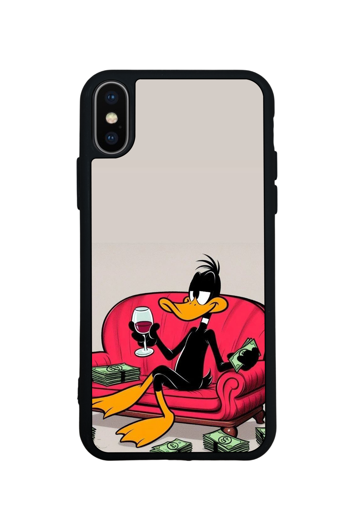 iPhone XS Max Uyumlu Daffy duck Tasarımlı Glossy Premium Kılıf