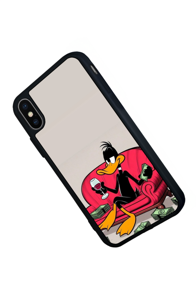 iPhone XS Max Uyumlu Daffy duck Tasarımlı Glossy Premium Kılıf