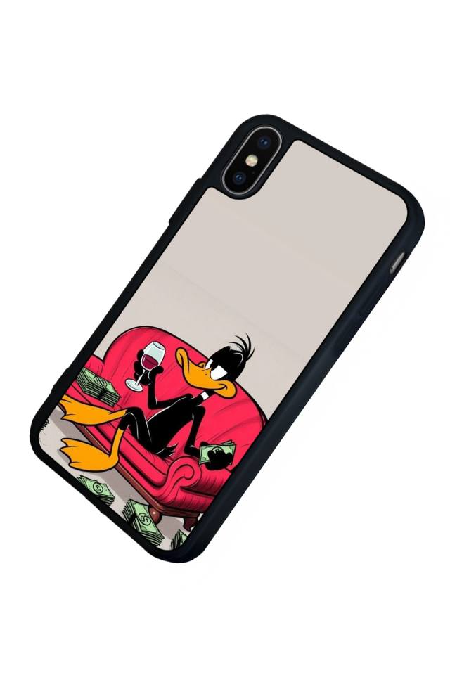 iPhone XS Max Uyumlu Daffy duck Tasarımlı Glossy Premium Kılıf
