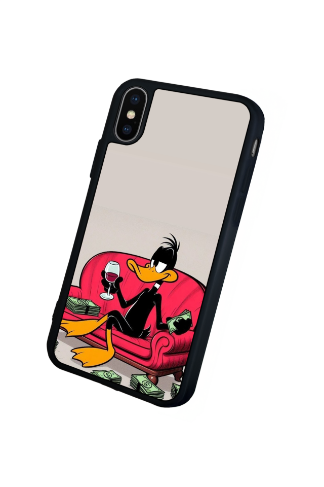iPhone XS Max Uyumlu Daffy duck Tasarımlı Glossy Premium Kılıf