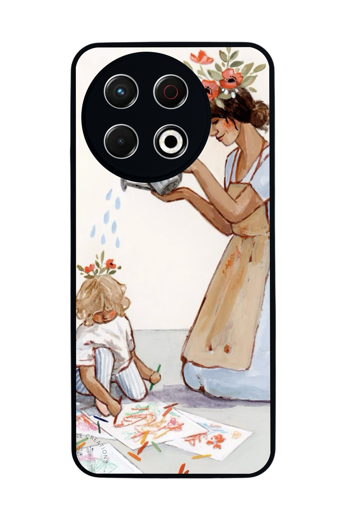 Tecno Spark 30 Pro Uyumlu Kalp Love Tasarımlı Glossy Premium Kılıf