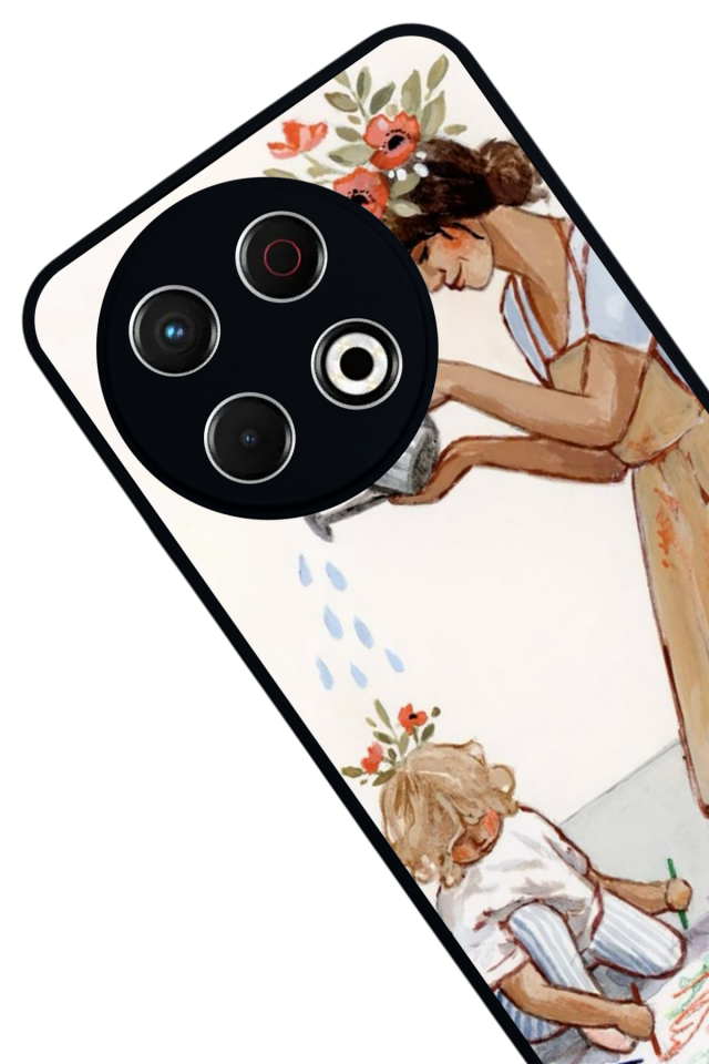 Tecno Spark 30 Pro Uyumlu Kalp Love Tasarımlı Glossy Premium Kılıf