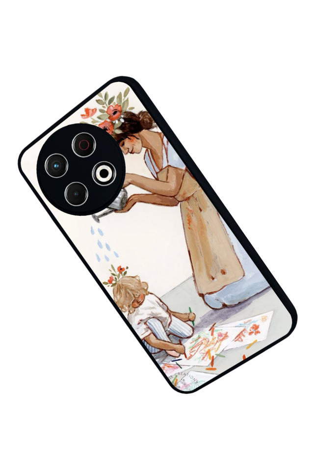 Tecno Spark 30 Pro Uyumlu Kalp Love Tasarımlı Glossy Premium Kılıf