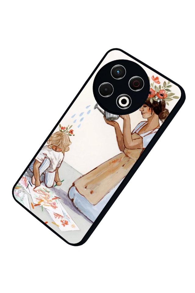 Tecno Spark 30 Pro Uyumlu Kalp Love Tasarımlı Glossy Premium Kılıf