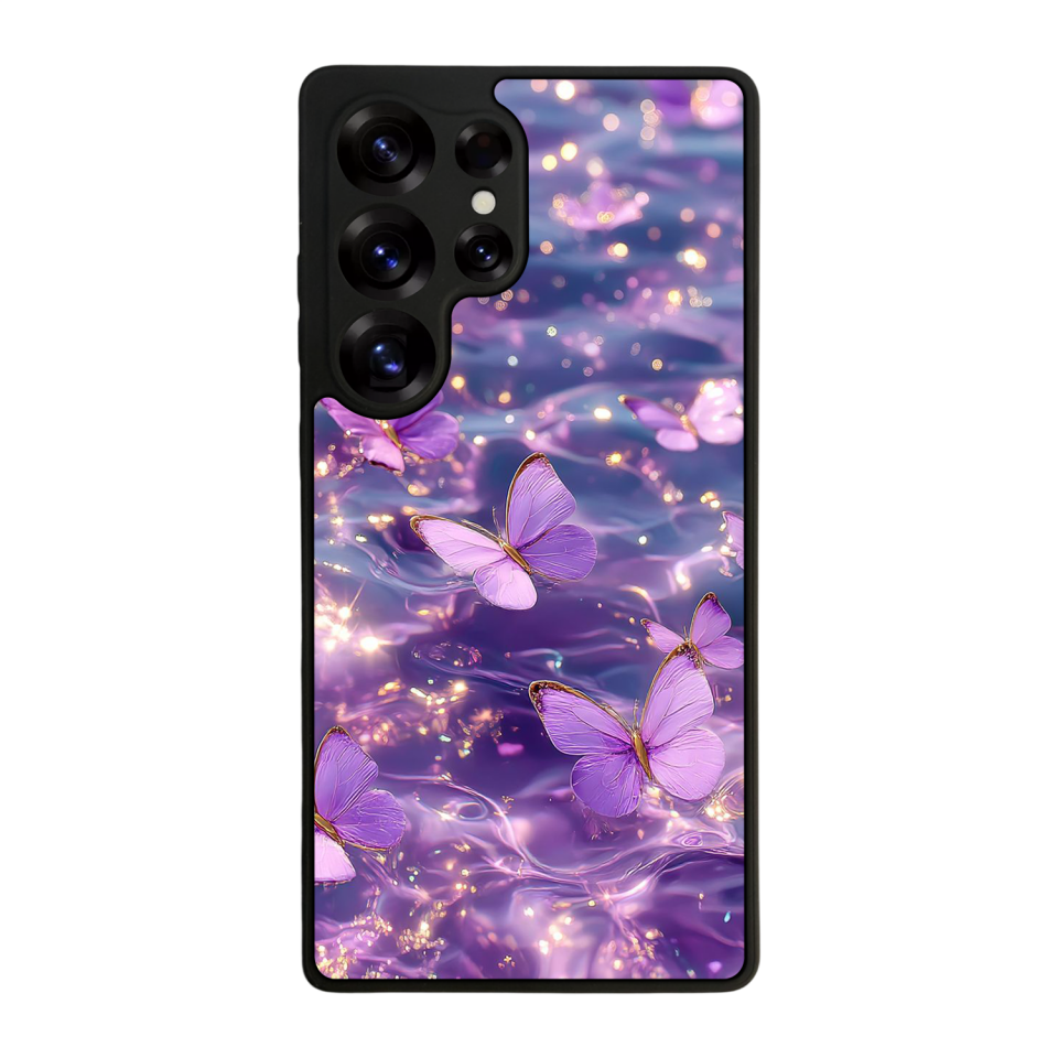 Samsung Galaxy S25 Ultra Uyumlu Kelebek Tasarımlı Glossy Premium Kılıf