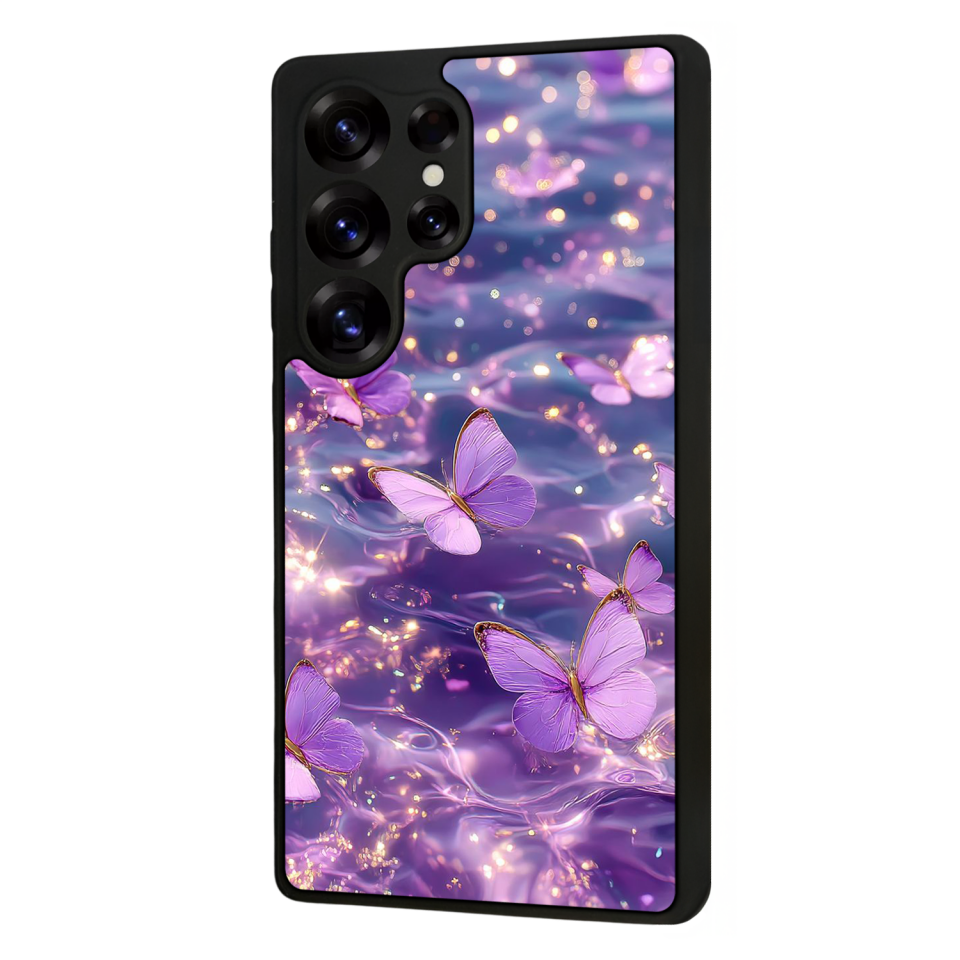 Samsung Galaxy S25 Ultra Uyumlu Kelebek Tasarımlı Glossy Premium Kılıf