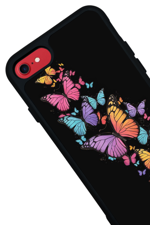 iPhone 8 Uyumlu Kelebek Tasarımlı Glossy Premium Kılıf