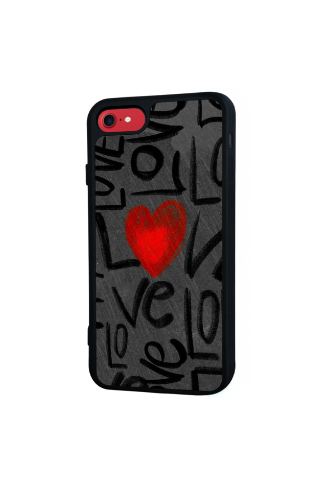 iPhone SE Uyumlu Love Tasarımlı Glossy Premium Kılıf